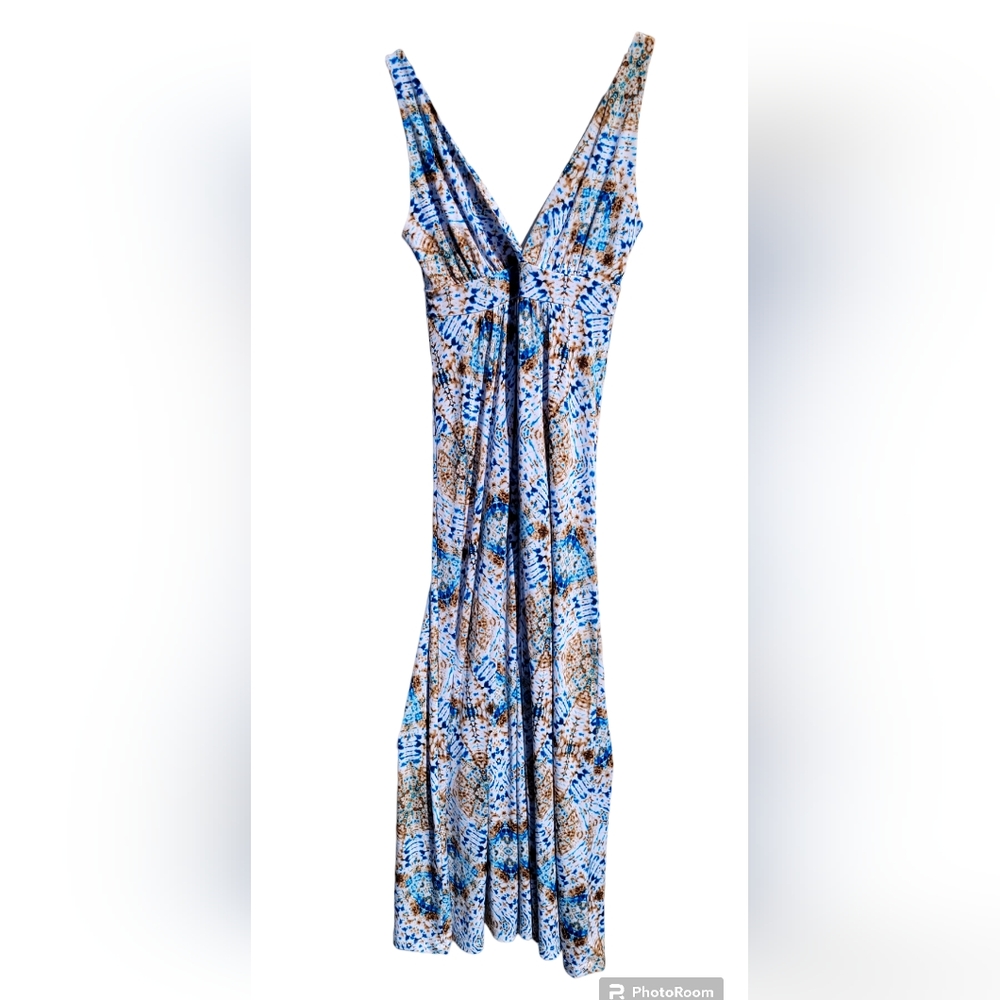 Veronica M Tye Dye Print Maxi Dress, Size Medium
